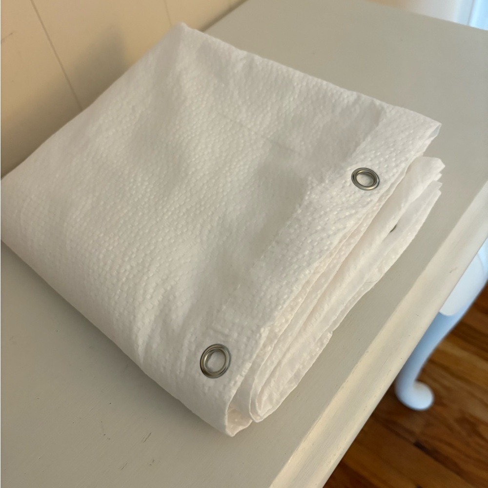 Elegant White Shower Curtain
